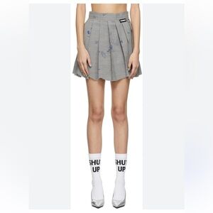 VETEMENTS‎ Destroyed Scribbled Schoolgirl Mini Skirt